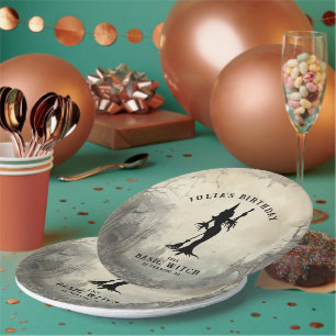 Basic Witch Modern Women Halloween  Paper Plates