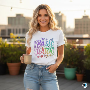 Basic Witch Modern Womens Halloween T-Shirt