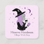 Basic Witch Pastel witch shop Square Business Card