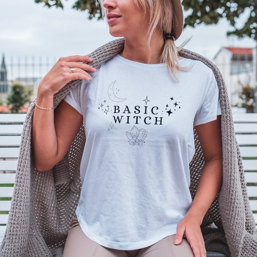 Basic Witch Womens Cute Halloween  T_Shirt