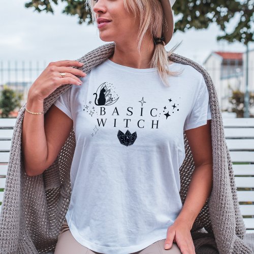 Basic Witch Womens Funny Halloween  T_Shirt