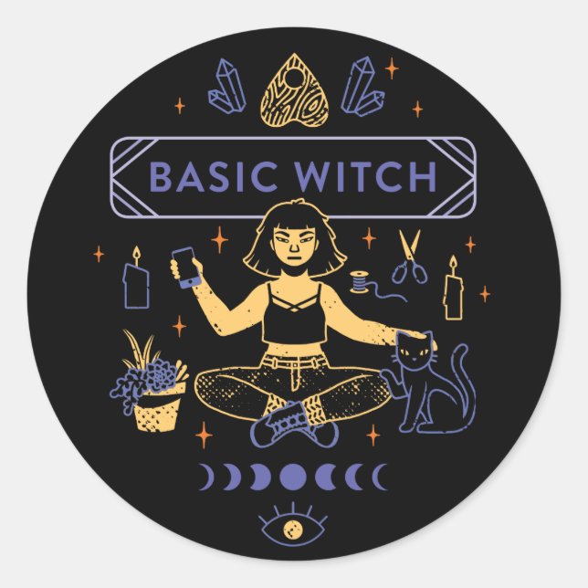 Basic Witches - Camille Chew Classic Round Sticker (Front)
