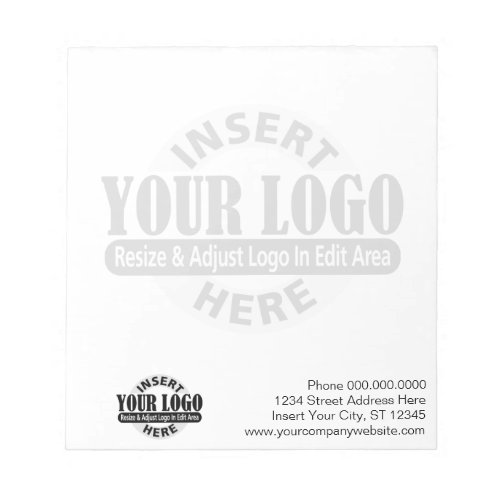 Basic with Business Logo in Background Notepad