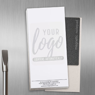 Basic with Business Logo Watermark in Background Magnetic Notepad
