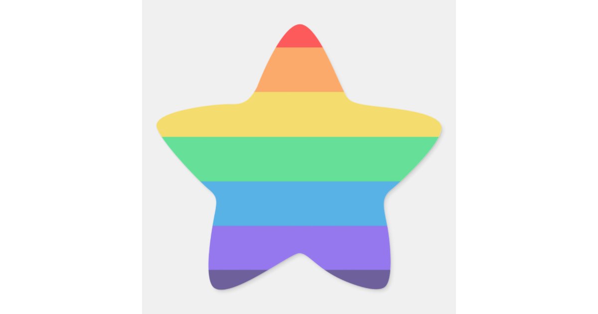 Basically Rainbow Star Sticker | Zazzle