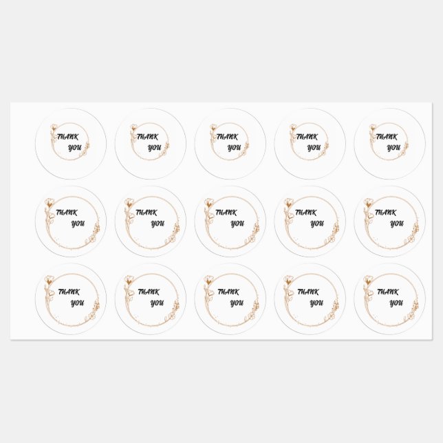  Basics Thank You Cards Labels (Sheet)