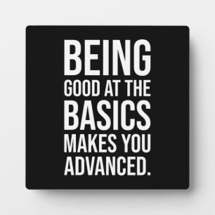Basics vs Advanced - Gym, Hustle, Success Plaque