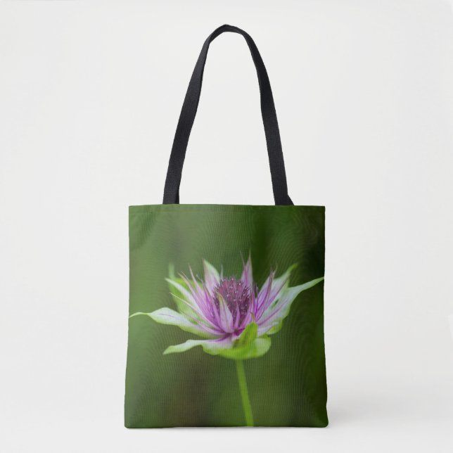 Basil Bee Balm Bergamot Wildflower Tote Bag (Front)