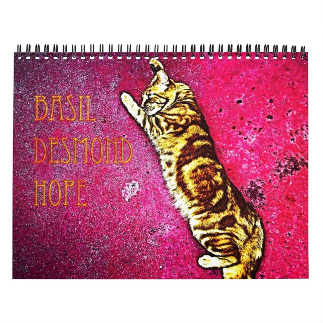 Basil Ginger Cat Personalized Calendar 2023 (Cover)