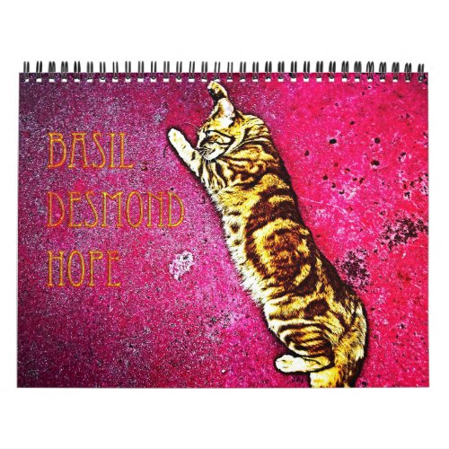 Basil Ginger Cat Personalized Calendar 2023