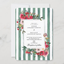 Basil Green Wedding Invitation