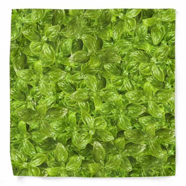 Basil Leaves Pattern Bandana (Front)