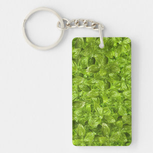 Basil Leaves Pattern Keychain