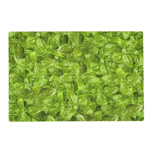 Basil Leaves Pattern Placemat (Back)