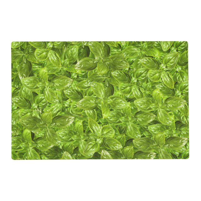 Basil Leaves Pattern Placemat (Front)