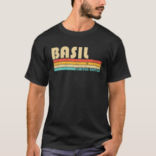 BASIL Name Personalized Funny Retro Vintage Birthd T-Shirt