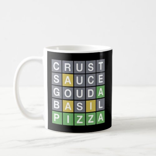 Basil Pizza Crust Sauce Gouda Word Guessing Online Coffee Mug