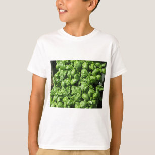 Basil plant herb garden as background T-Shirt