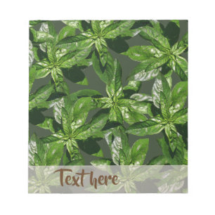Basil Plant Pattern Notepad