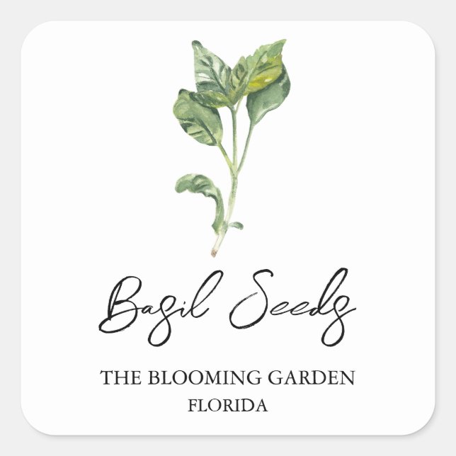 Basil Seeds label (Front)