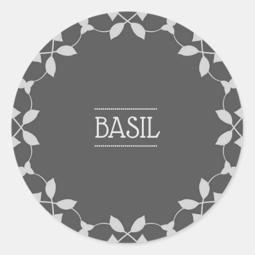 Basil Spice Jar Sticker Labels