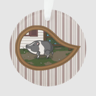 Basil the Pig Acrylic Ornament