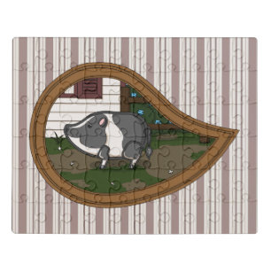 Basil the Pig Acrylic Puzzle