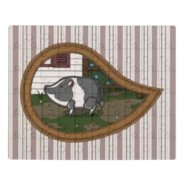 Basil the Pig Acrylic Puzzle (Puzzle Horizontal)