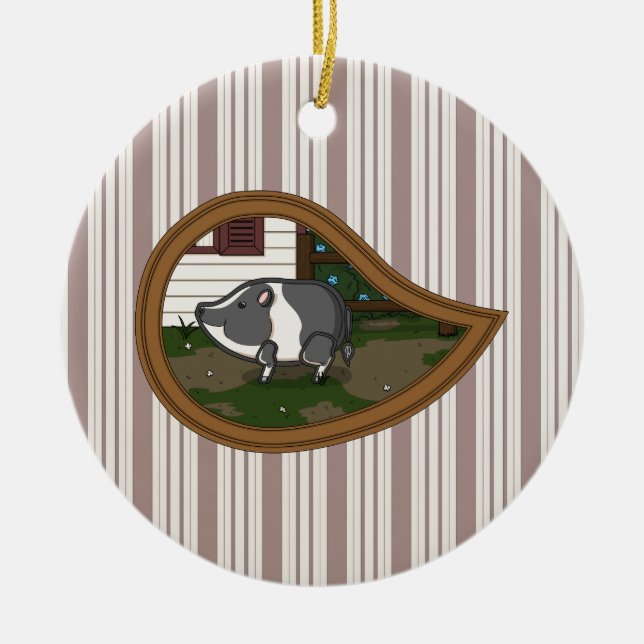 Basil the Pig Ornament (Front)