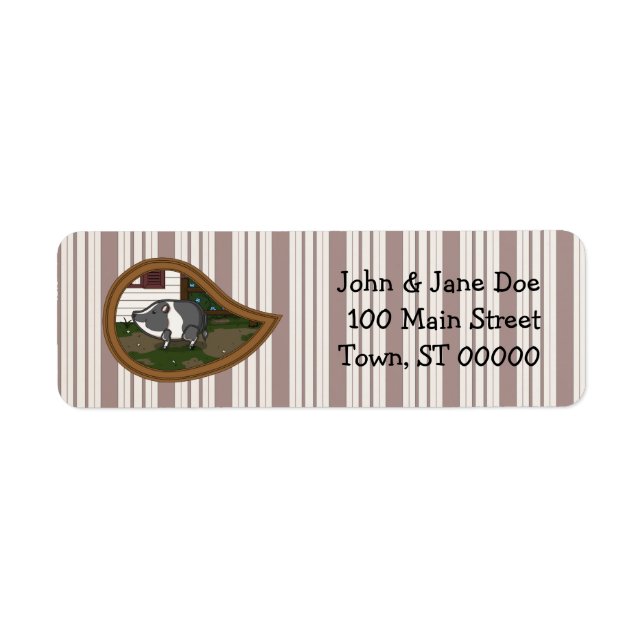 Basil the Pig Return Address Label (Front)