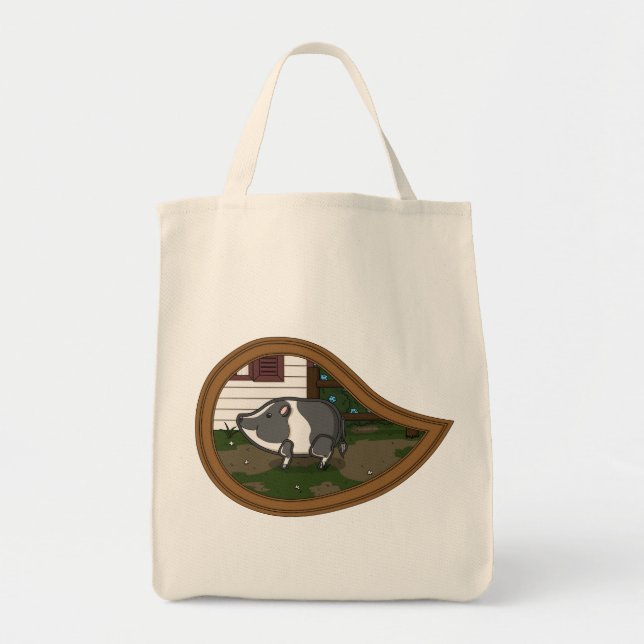 Basil the Pig Tote Bag (Front)