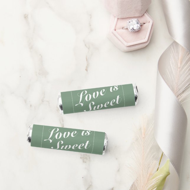 Basil & White Modern Minimalist Wedding  Breath Savers® Mints (Wedding)