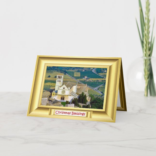 Basilica, Assisi, Italy Holiday Card (Front)
