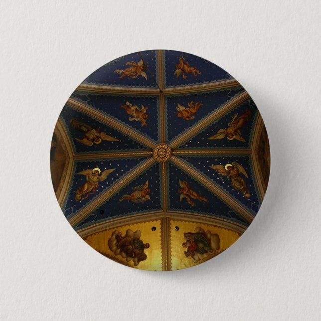 Basilica Ceiling - Angels 1 Pinback Button (Front)