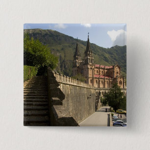 Basilica de Covadonga, northwestern Spain. Pinback Button
