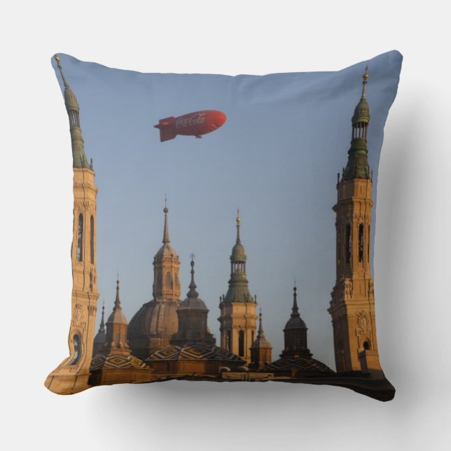 Basilica de Nuestra Senora de Pilar Throw Pillow (Front)