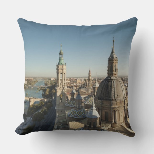 Basilica de Nuestra Senora del Pilar Throw Pillow (Front)