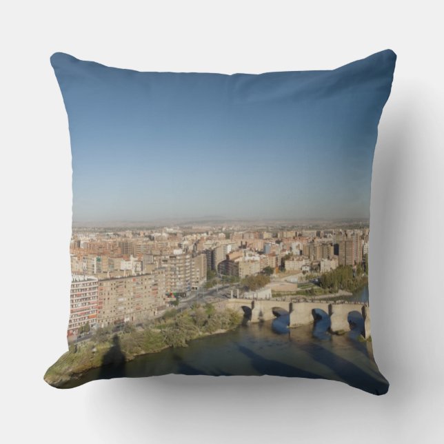 Basilica de Nuestra Senora del Pilar Throw Pillow (Front)