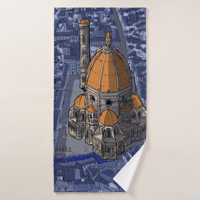 Basilica di San Lorenzo Florence Italy Bath Towel (Bath Towel)