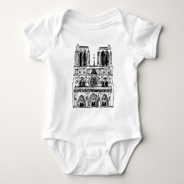 Basilica Notre Dame Baby Bodysuit (Front)