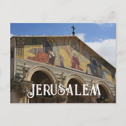 Basilica of Agony Jerusalem Israel  Postcard