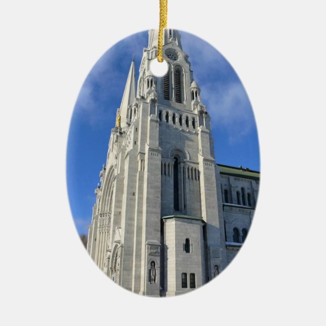 Basilica of Sainte Anne de Beaupre, Quebec, Canada Ceramic Ornament (Front)