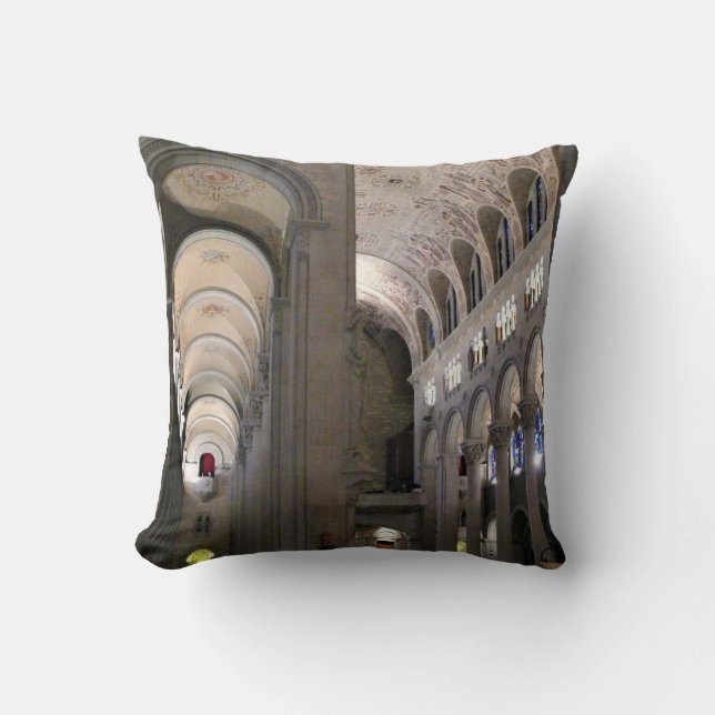 Basilica of Sainte Anne de Beaupre, Quebec, Canada Throw Pillow (Front)