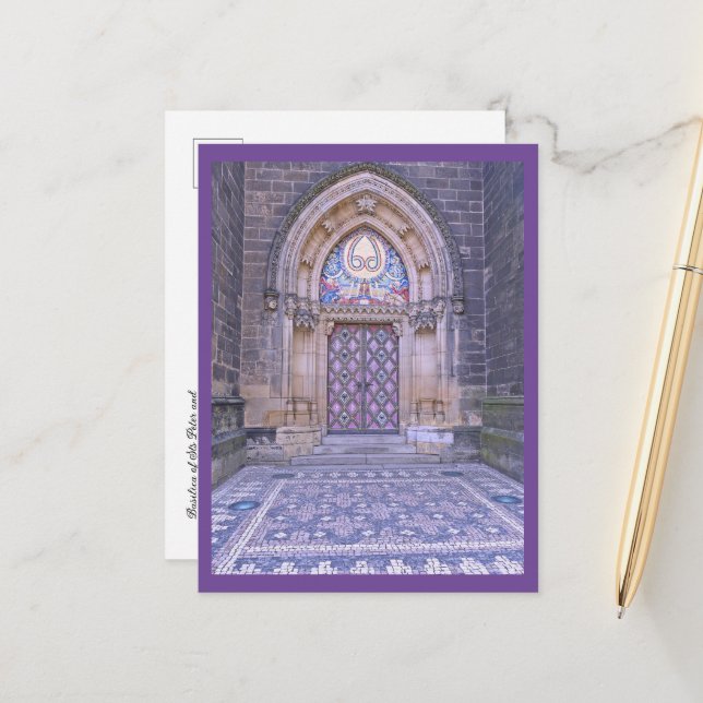 Basilica of Saints Peter and Paul, PRAGUE Postcard (Front/Back In Situ)