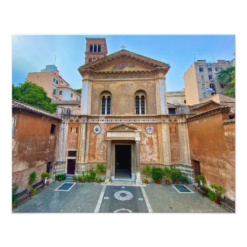 Basilica of Sant Pudentiana in Rome Italy Photo Print