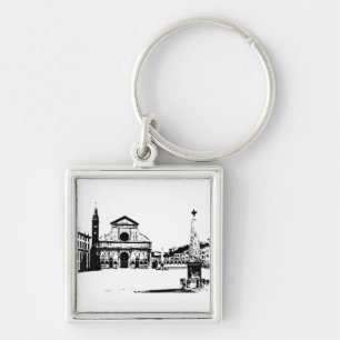 Basilica of Santa Maria Novella in Florence, Italy Keychain