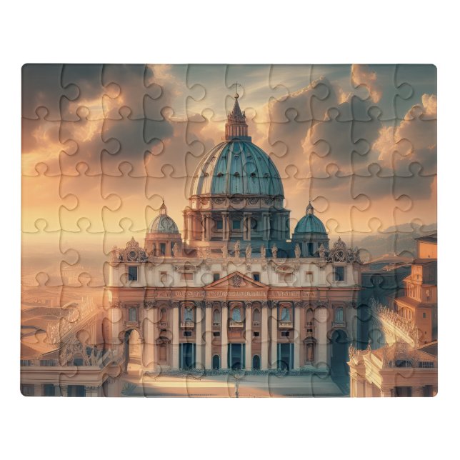 Basilica of St. Peter Italy Europe Travel Jigsaw Puzzle (Puzzle Horizontal)