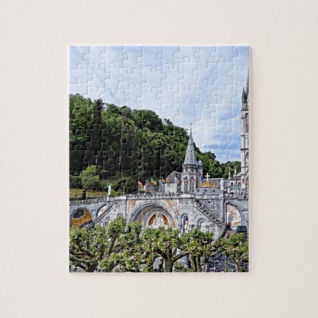 BasilicaWithTrees Jigsaw Puzzle (Vertical)