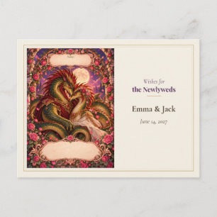 Basilisk Wedding Guest Book Wishes Postcard