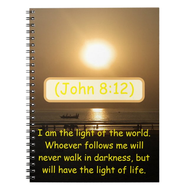 Bask in the Light of Life: For the Soul John 8:12 Notebook (Front)